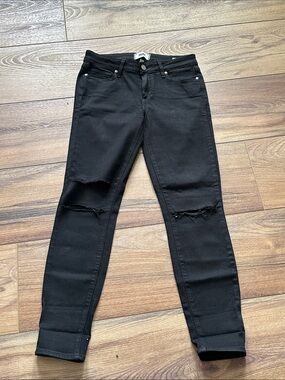 Paige black distressed jeans